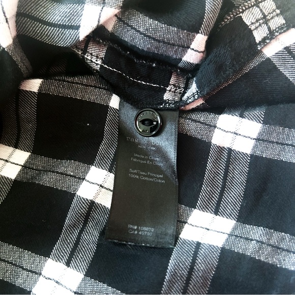 Rag & Bone Cooper Black Grey Plaid Shirt Dress Mini – Size Medium - Picture 12 of 13